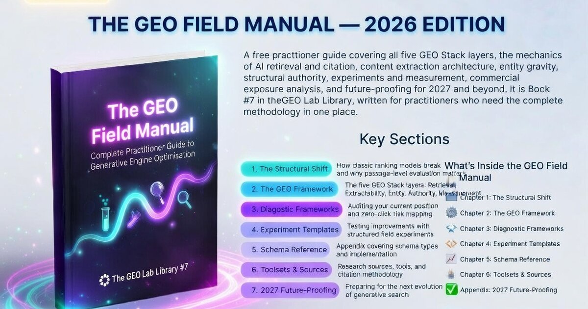 GEO Field Manual — Practical GEO Guide