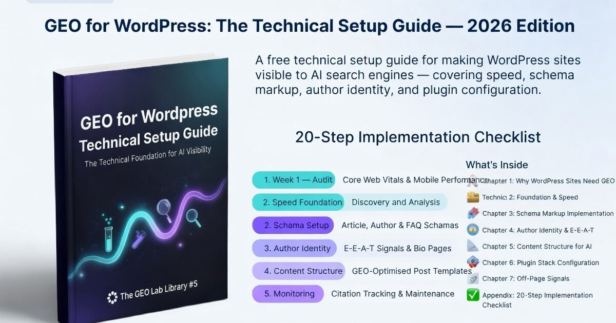 GEO for WordPress — Technical Setup Guide | The GEO Lab