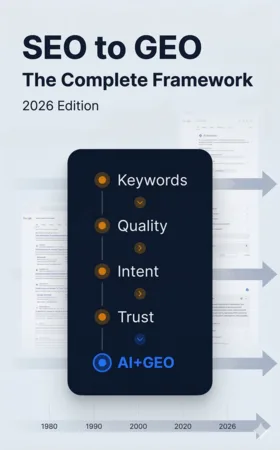 SEO to GEO: The Complete Framework ebook cover
