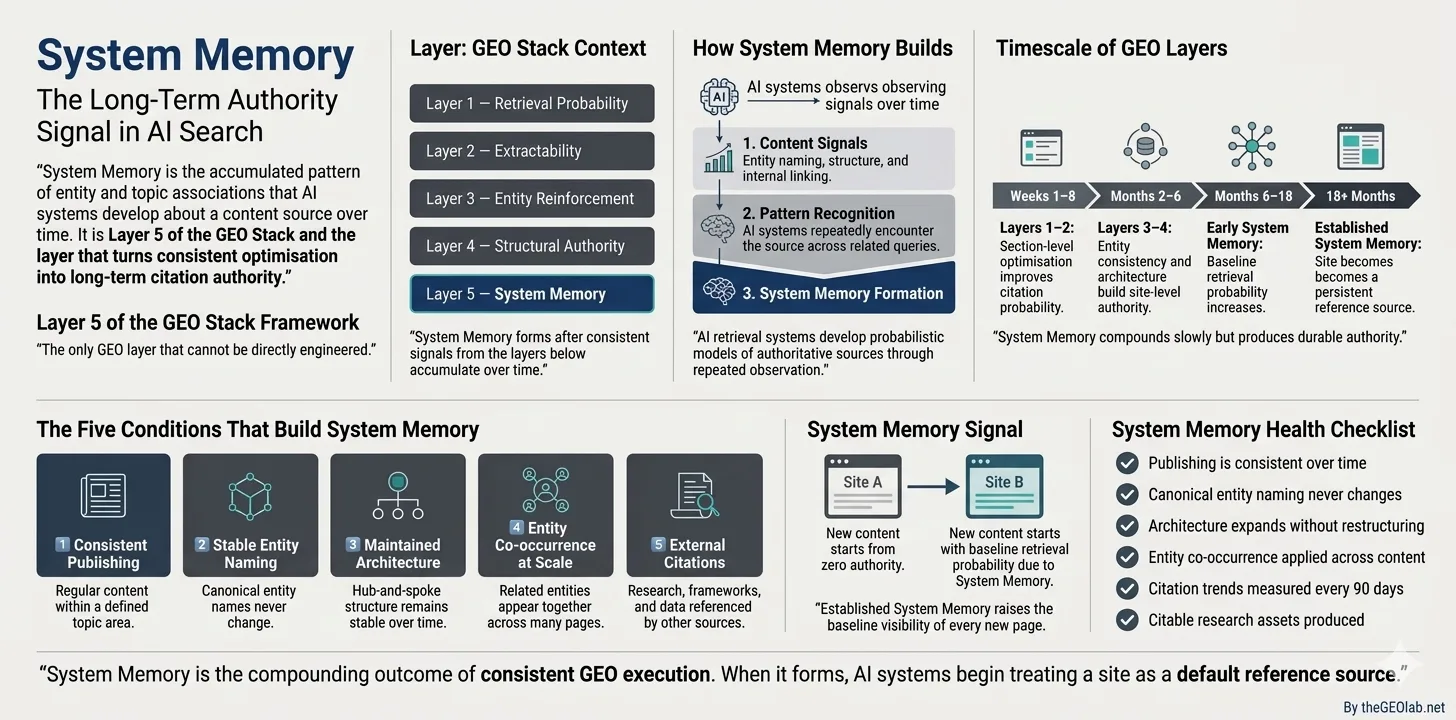 System Memory: The Long-Term Authority Signal in AI Search 1 System memory as a long-term authority signal