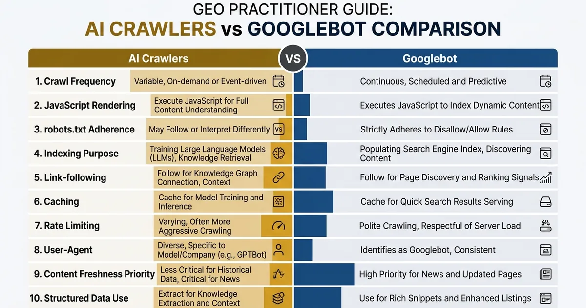10 Ways AI Crawlers Behave Differently from Googlebot 1 AI crawlers vs Googlebot: 10 Ways AI Crawlers Behave Differently from Googlebot