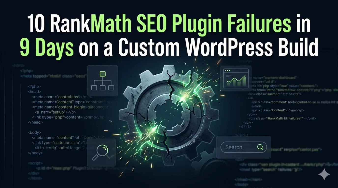 10 RankMath Issues in 9 Days: A Complete Failure Log
