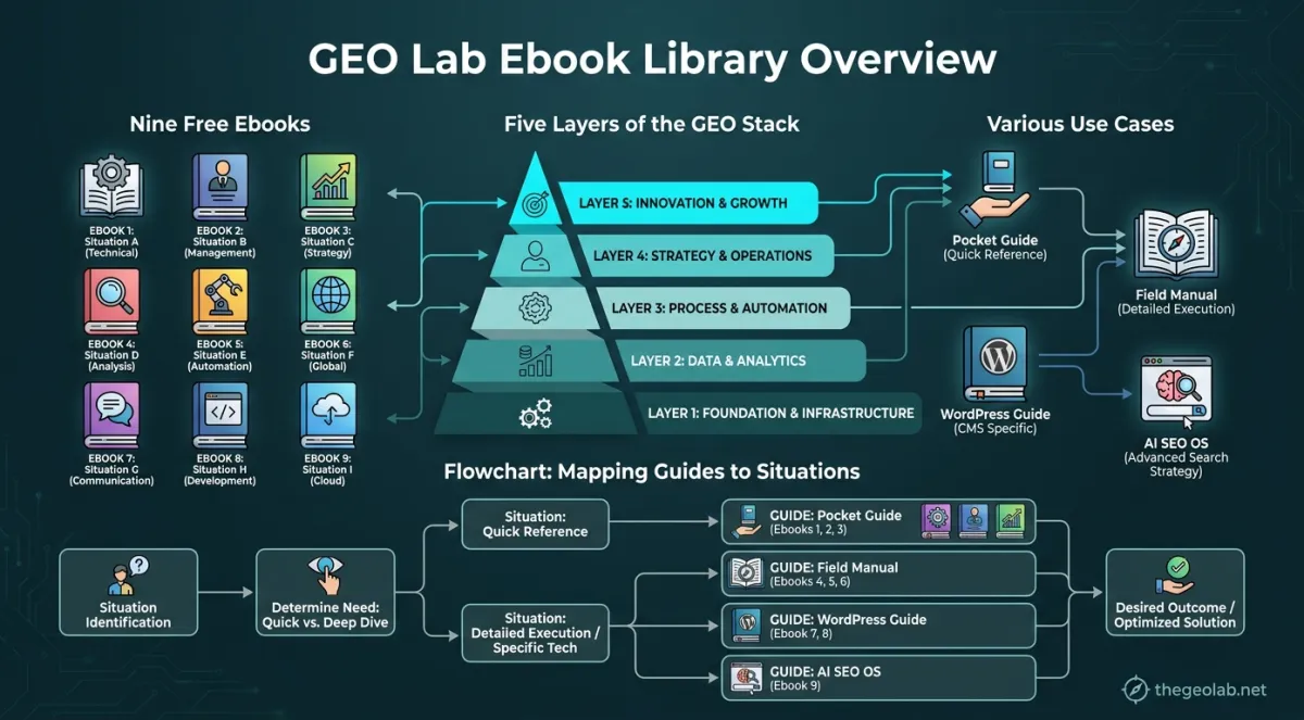 The GEO Lab Ebook Library: 9 Guides Mapped to Where You Are